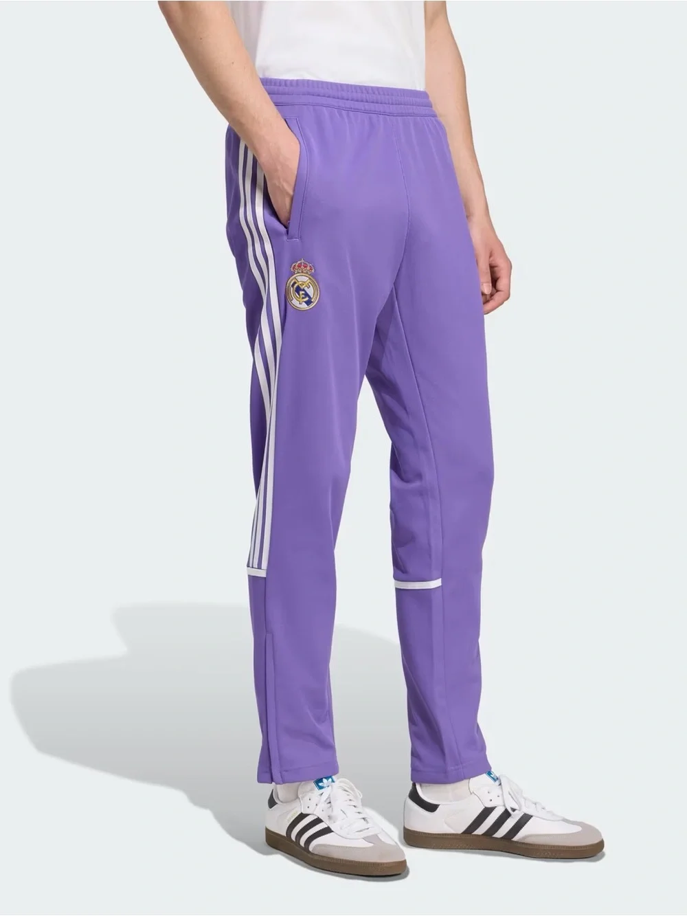 New Adidas Originals Real Madrid LFSTLR Track Pants Purple Men’s Sizes KC7787